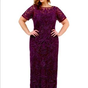 Plum full length dress